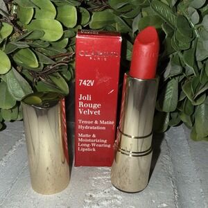 Clarins Joli Rouge Velvet Lipstick 742V Matte/Moisturizing/Long Wearing
